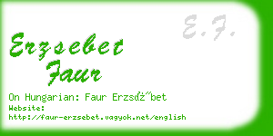 erzsebet faur business card